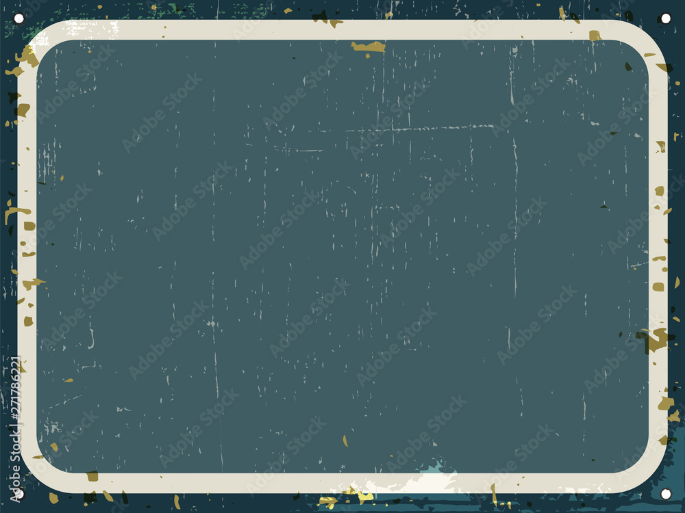 Vecteur Stock Vintage rusty metal sign - retro tin blank background