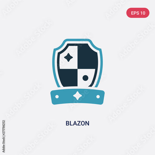 two color blazon vector icon from other concept. isolated blue blazon vector sign symbol can be use for web, mobile and logo. eps 10