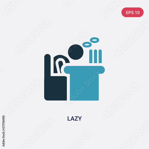 Free Download two color lazy vector icon from people concept. isolated blue lazy vector sign symbol can be use for web, mobile and logo. eps 10 - GFXLoad