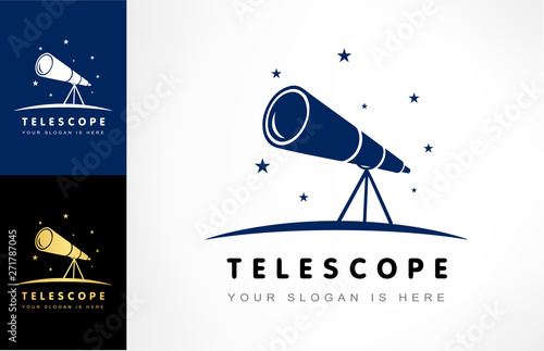 Telescope logo vector photo
