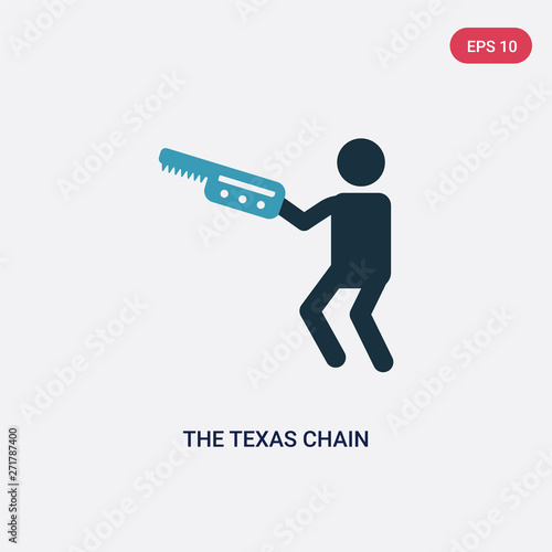 two color the texas chain saw massacre vector icon from people concept. isolated blue the texas chain saw massacre vector sign symbol can be use for web, mobile and logo. eps 10