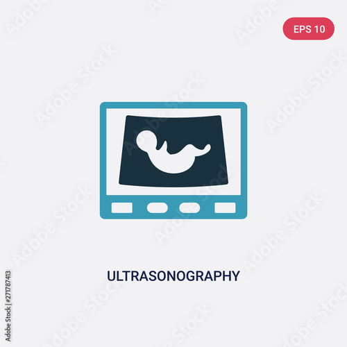 two color ultrasonography vector icon from people concept. isolated blue ultrasonography vector sign symbol can be use for web, mobile and logo. eps 10