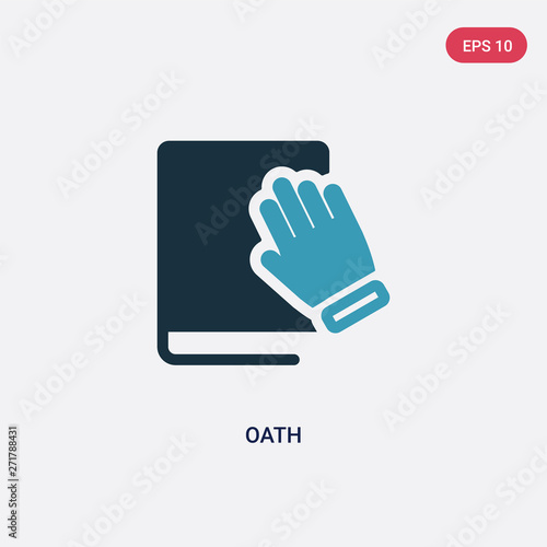 two color oath vector icon from political concept. isolated blue oath vector sign symbol can be use for web, mobile and logo. eps 10