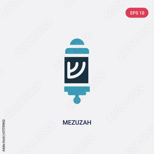 two color mezuzah vector icon from religion concept. isolated blue mezuzah vector sign symbol can be use for web, mobile and logo. eps 10