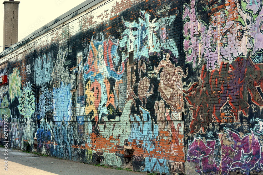 graffiti on wall, street art