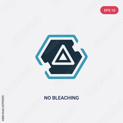 two color no bleaching vector icon from signs concept. isolated blue no bleaching vector sign symbol can be use for web, mobile and logo. eps 10