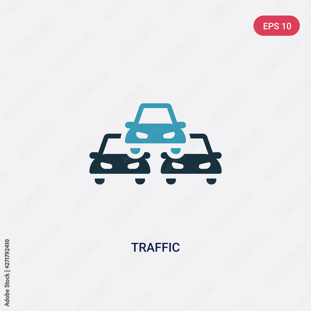 Obraz premium two color traffic vector icon from signs concept. isolated blue traffic vector sign symbol can be use for web, mobile and logo. eps 10