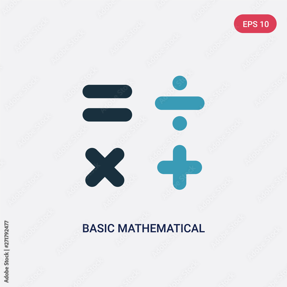 Fototapeta premium two color basic mathematical vector icon from signs concept. isolated blue basic mathematical vector sign symbol can be use for web, mobile and logo. eps 10