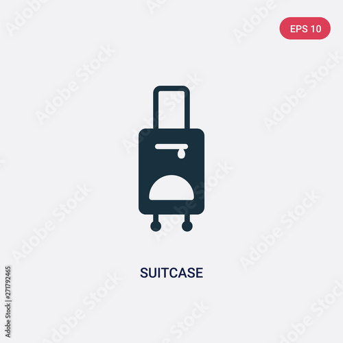 two color suitcase vector icon from signs concept. isolated blue suitcase vector sign symbol can be use for web, mobile and logo. eps 10 © zaurrahimov