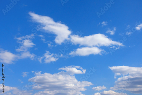 White clouds in blue sky