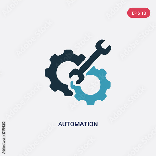 two color automation vector icon from smart house concept. isolated blue automation vector sign symbol can be use for web, mobile and logo. eps 10