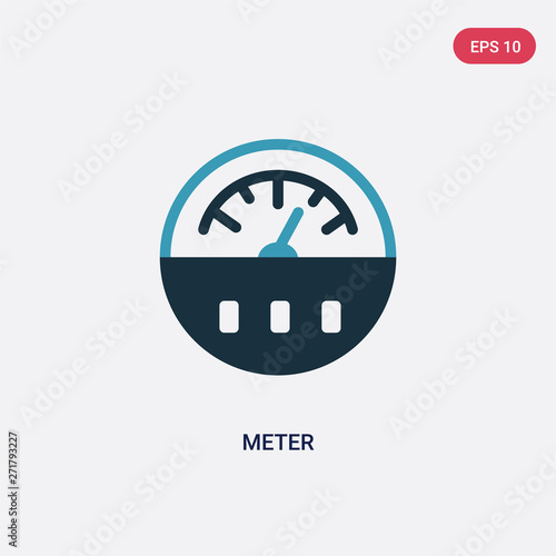 two color meter vector icon from smart house concept. isolated blue meter vector sign symbol can be use for web, mobile and logo. eps 10