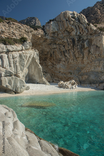 Fototapeta Naklejka Na Ścianę i Meble -  remote dream beach Seychelles on the Greek island Ikaria