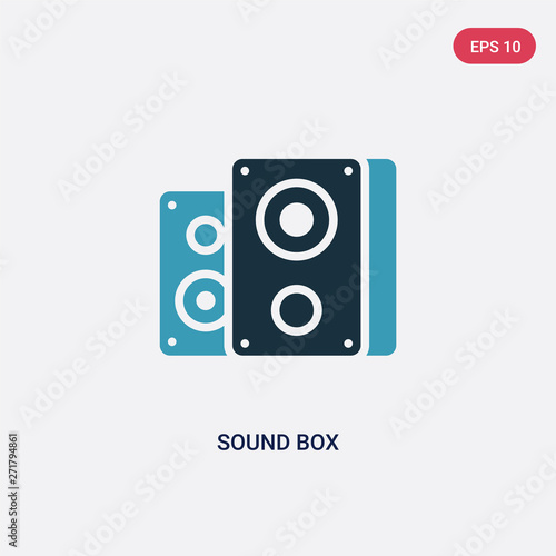 two color sound box vector icon from technology concept. isolated blue sound box vector sign symbol can be use for web, mobile and logo. eps 10