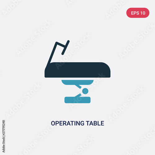 two color operating table vector icon from technology concept. isolated blue operating table vector sign symbol can be use for web, mobile and logo. eps 10
