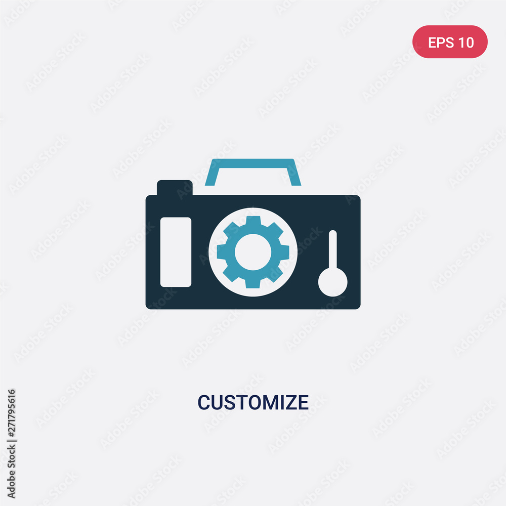 two color customize vector icon from technology concept. isolated blue customize vector sign symbol can be use for web, mobile and logo. eps 10