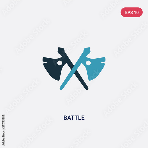 two color battle vector icon from weapons concept. isolated blue battle vector sign symbol can be use for web, mobile and logo. eps 10