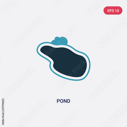 two color pond vector icon from animals concept. isolated blue pond vector sign symbol can be use for web, mobile and logo. eps 10
