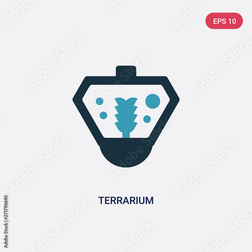 two color terrarium vector icon from animals concept. isolated blue terrarium vector sign symbol can be use for web, mobile and logo. eps 10