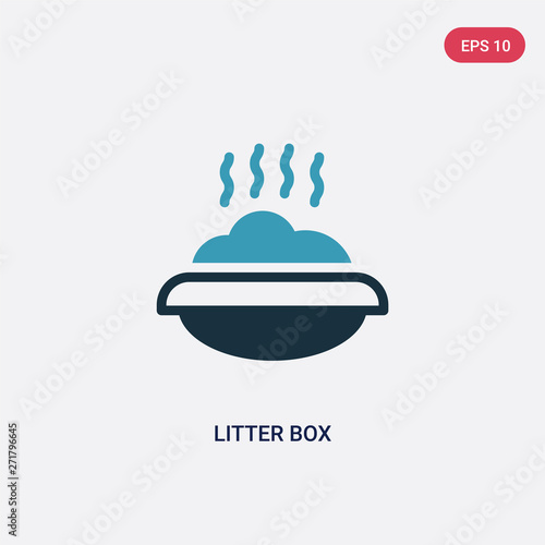 two color litter box vector icon from animals concept. isolated blue litter box vector sign symbol can be use for web, mobile and logo. eps 10