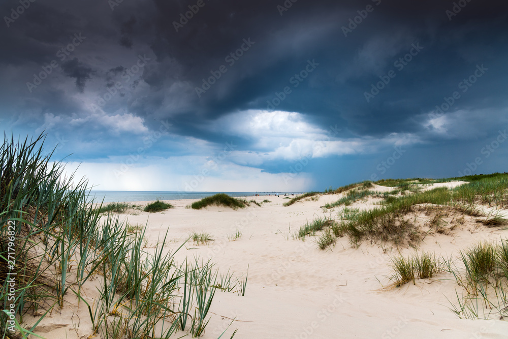 Dark cloud over Baltic sea next to Liepaja, Latvia. Dark cloud over Baltic sea next to Liepaja, Latvia.