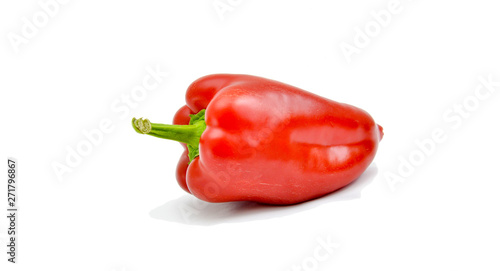 red pepper, paprika isolated on white background