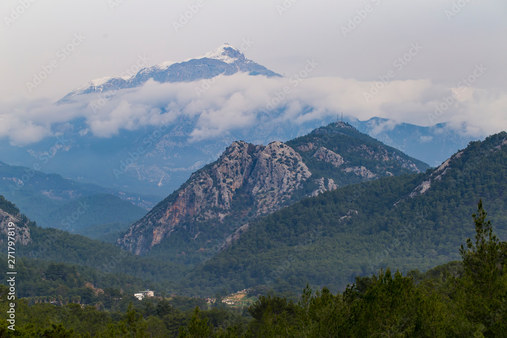 Overview of tahtalı mountain in Antalya