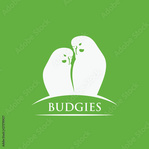 Budgerigars symbol - budgies - vector illustration - Vector
