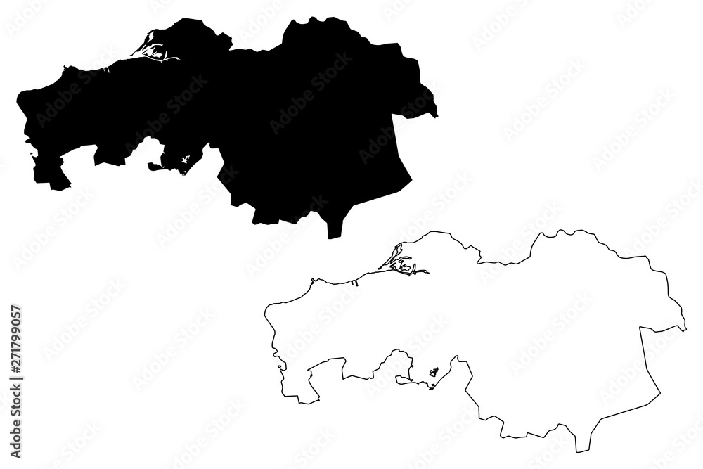 North Brabant province (Kingdom of the Netherlands, Holland) map vector illustration, scribble sketch Brabant map