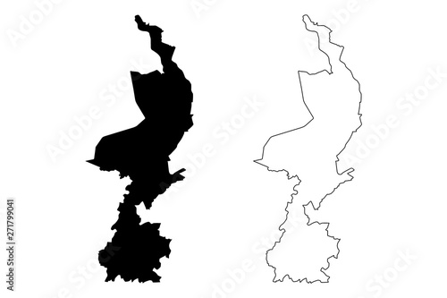 Limburg province (Kingdom of the Netherlands, Holland) map vector illustration, scribble sketch Limburg map photo