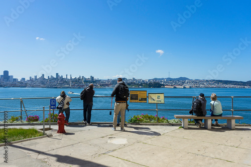 sightseeing at the park of the Alcatraz Federal Penitentiary