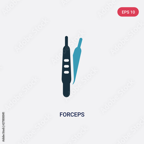two color forceps vector icon from tools and utensils concept. isolated blue forceps vector sign symbol can be use for web, mobile and logo. eps 10