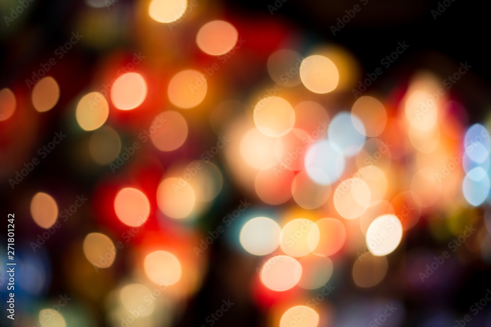 Abstract circular bokeh background colorful light defocused bokeh lights