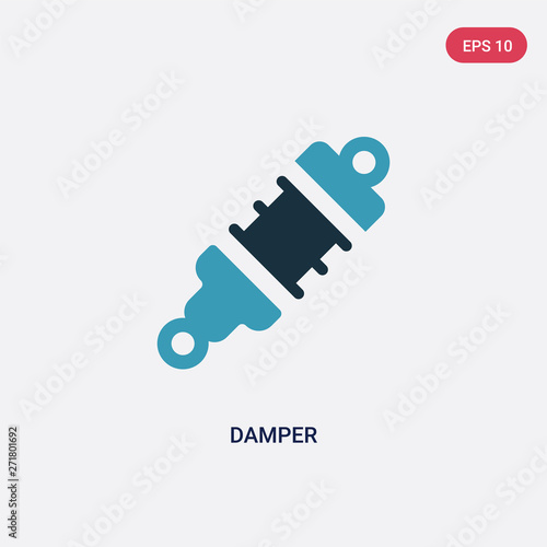two color damper vector icon from transportation concept. isolated blue damper vector sign symbol can be use for web, mobile and logo. eps 10