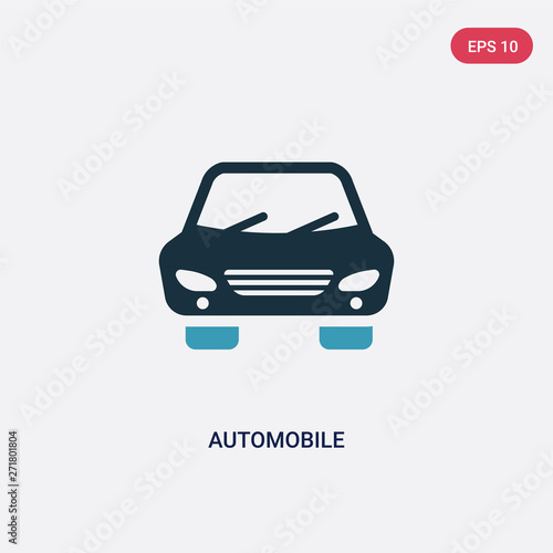 two color automobile vector icon from transportation concept. isolated blue automobile vector sign symbol can be use for web  mobile and logo. eps 10