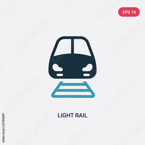two color light rail vector icon from transportation concept. isolated blue light rail vector sign symbol can be use for web, mobile and logo. eps 10