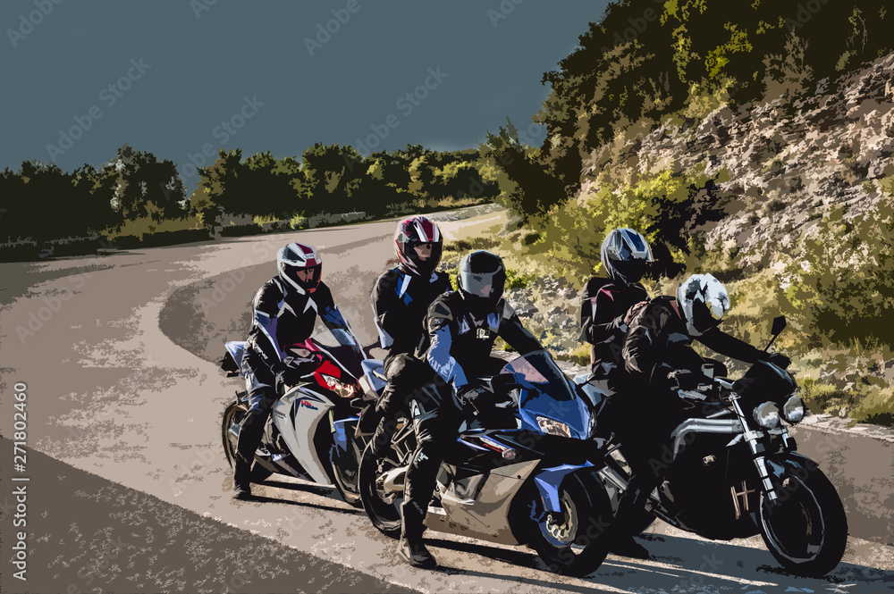 Obraz premium motards