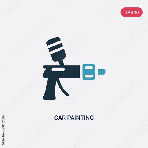two color car painting vector icon from transport concept. isolated blue car painting vector sign symbol can be use for web, mobile and logo. eps 10
