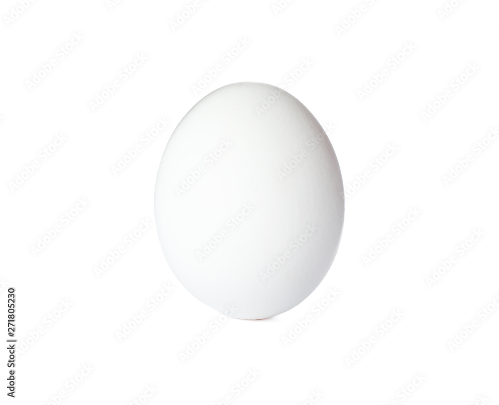 White chicken egg isolated on white background White chicken egg isolated on white background