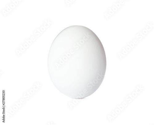 White chicken egg isolated on white background