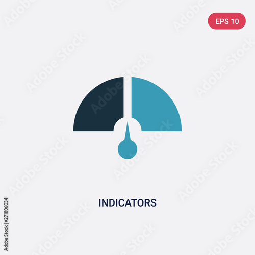 two color indicators vector icon from user interface concept. isolated blue indicators vector sign symbol can be use for web, mobile and logo. eps 10