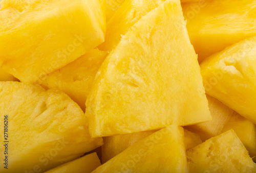 heap of slices of pineapple background