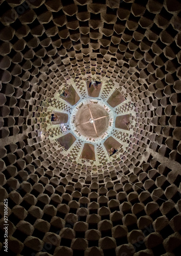 Ceiling of an old dovecote for pigeons, Isfahan Province, Isfahan, Iran