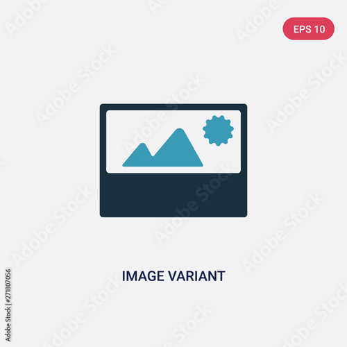 two color image variant vector icon from user interface concept. isolated blue image variant vector sign symbol can be use for web, mobile and logo. eps 10