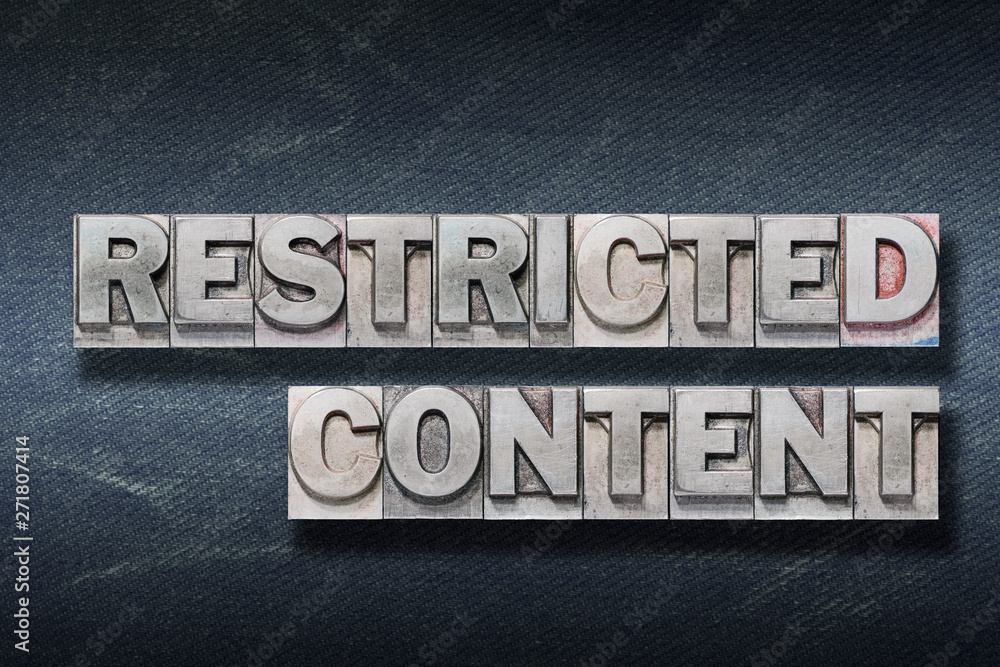 Naklejka premium restricted content den