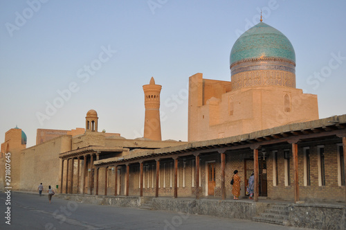 Poi Kalyan Mosque is located in the historical part of Bukhara, Uzbekistan. photo