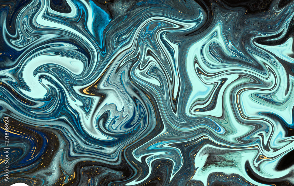 Marble abstract acrylic background. Blue marbling artwork texture. Agate ripple pattern. Gold powder. Marble abstract acrylic background. Blue marbling artwork texture. Agate ripple pattern. Gold powder.