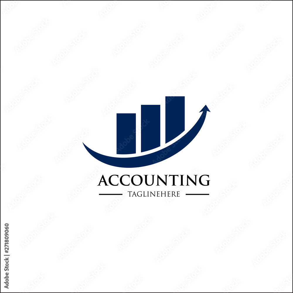 Accounting Financial Logo Design Template Vector Icon Accounting Financial Logo Design Template Vector Icon