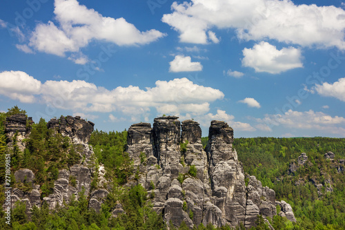 Saxon Switzerland rock landscape, Germany.