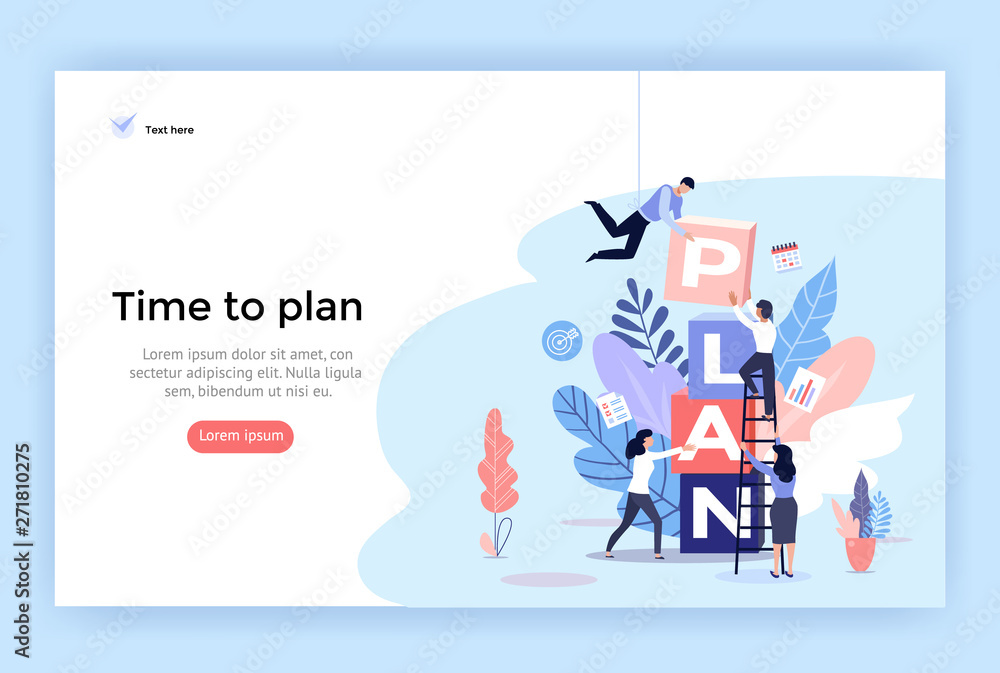 Planning concept illustration, perfect for web design, banner, mobile app, landing page, vector flat design Planning concept illustration, perfect for web design, banner, mobile app, landing page, vector flat design